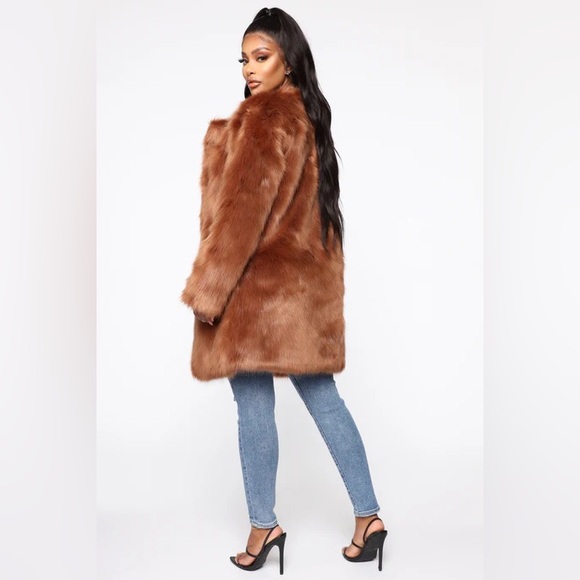 Franchesca Fur Jacket - Brown - Picture 3 of 12